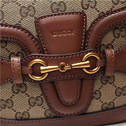 Gucci Original Canvas Calfskin Shoulder Bag Khaki 384821 - 2