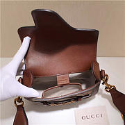 Gucci Original Canvas Calfskin Shoulder Bag Khaki 384821 - 5