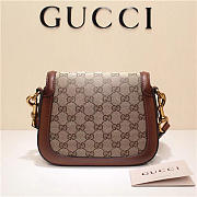 Gucci Original Canvas Calfskin Shoulder Bag Khaki 384821 - 6