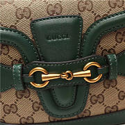 Gucci Original Canvas Calfskin Shoulder Bag Green 384821 - 2
