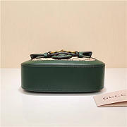 Gucci Original Canvas Calfskin Shoulder Bag Green 384821 - 3