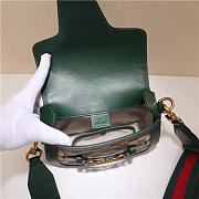Gucci Original Canvas Calfskin Shoulder Bag Green 384821 - 5