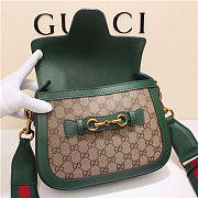 Gucci Original Canvas Calfskin Large Shoulder Bag Green - 3