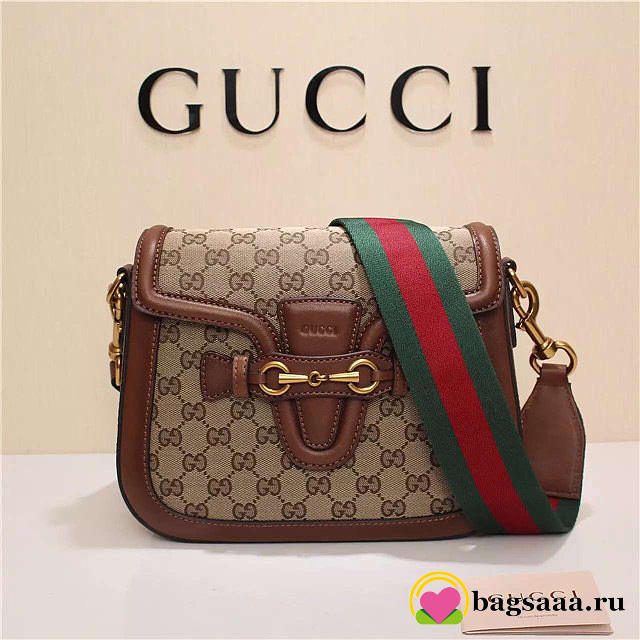 Gucci Original Canvas Calfskin Large Shoulder Bag Khaki - 1