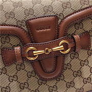 Gucci Original Canvas Calfskin Large Shoulder Bag Khaki - 5