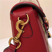 Gucci Original Canvas Calfskin Large Shoulder Bag Red - 3
