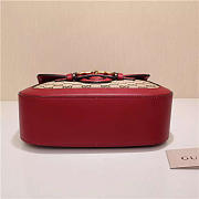 Gucci Original Canvas Calfskin Large Shoulder Bag Red - 4