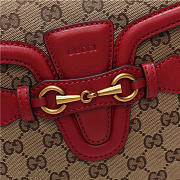 Gucci Original Canvas Calfskin Large Shoulder Bag Red - 6