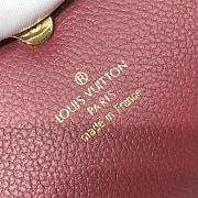 Louis Vuitton Damier Ebene Cuir Taurillon Bag Wine Red - 3