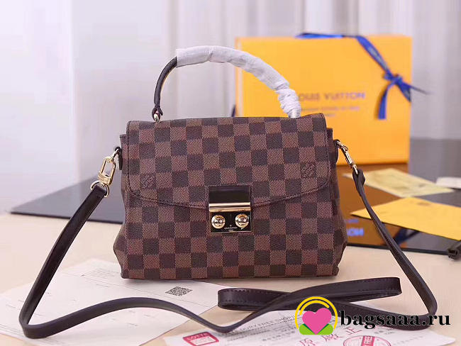 Louis Vuitton Croisette Damier Handbag Coffee - 1