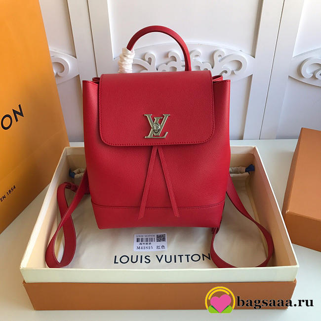 Louis Vuitton Lockme Backpack Red M52734 - 1