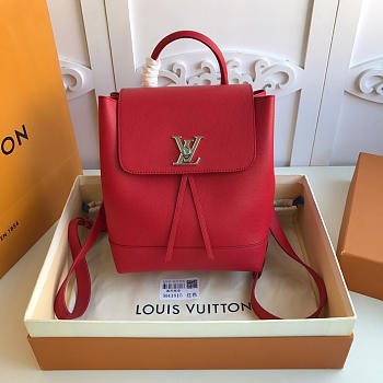 Louis Vuitton Lockme Backpack Red M52734