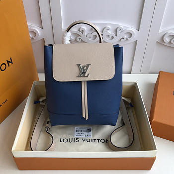 Louis Vuitton Lockme Backpack Blue white M52734