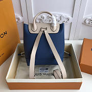 Louis Vuitton Lockme Backpack Blue white M52734 - 4