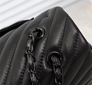 Chanel original lambskin double flap bag black 30cm - 5