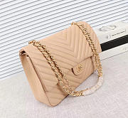 Chanel original lambskin double flap bag Pink 33cm with Gold hardware - 2