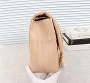 Chanel original lambskin double flap bag Pink 33cm with Gold hardware - 3