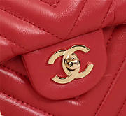 Chanel original lambskin double flap bag Red 33cm with Gold hardware - 2