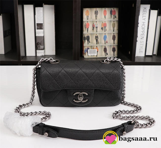 Chanel Caviar Leather Handbag Black - 1