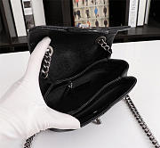 Chanel Caviar Leather Handbag Black - 6