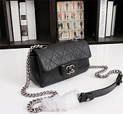 Chanel Caviar Leather Handbag Black - 5