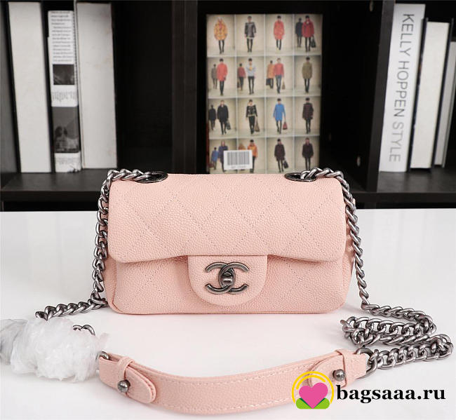 Chanel Caviar Leather Handbag Pink - 1