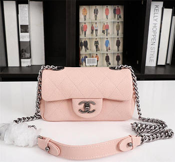 Chanel Caviar Leather Handbag Pink