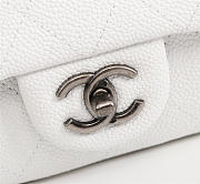 Chanel Caviar Leather Handbag White  - 3