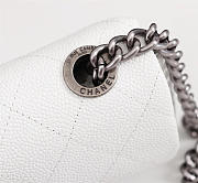 Chanel Caviar Leather Handbag White  - 4