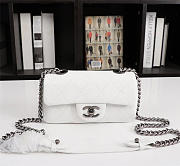 Chanel Caviar Leather Handbag White  - 5