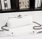 Chanel Caviar Leather Handbag White  - 6