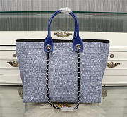 Chanel Large canvas beach bag with Blue - 2