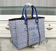 Chanel Large canvas beach bag with Blue - 3