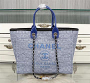 Chanel Large canvas beach bag with Blue - 5