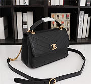Chanel Calfskin Corssbody Handbag Black - 4