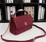 Chanel Calfskin Corssbody Handbag Red - 4