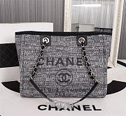 Chanel original canvas large shopping bag gray 32cm - 1