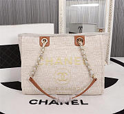 Chanel original canvas large shopping bag beige 32cm - 1