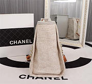 Chanel original canvas large shopping bag beige 32cm - 6
