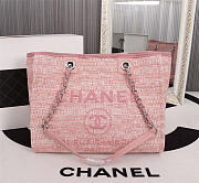 Chanel original canvas large shopping bag Pink 32cm - 1