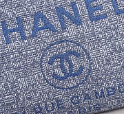 Chanel original canvas large shopping bag Blue 32cm - 2