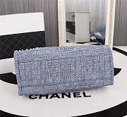 Chanel original canvas large shopping bag Blue 32cm - 3