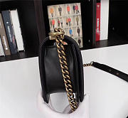 Chanel Boy Bag Lambskin Leather Black with gold hardware - 5
