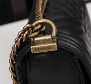 Chanel Boy Bag Lambskin Leather Black with gold hardware - 3
