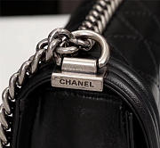 Chanel Boy Bag Lambskin Leather in Black with silver hardware - 3
