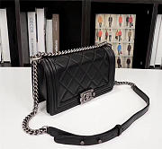 Chanel Boy Bag Lambskin Leather in Black with silver hardware - 6
