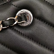 Chanel Calfskin Leather shopping bag balck - 5