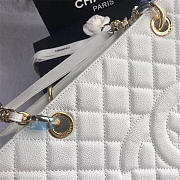 Chanel original caviar calfskin shopping tote white bag with gold hardware - 6