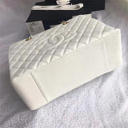 Chanel original caviar calfskin shopping tote white bag with gold hardware - 3
