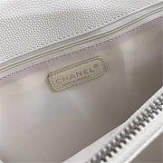 Chanel original caviar calfskin shopping tote white bag with silver hardware - 2